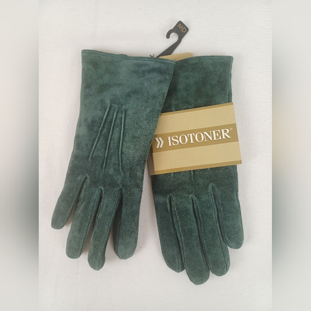 ISOTONER NWT Women's Gloves Medium Green